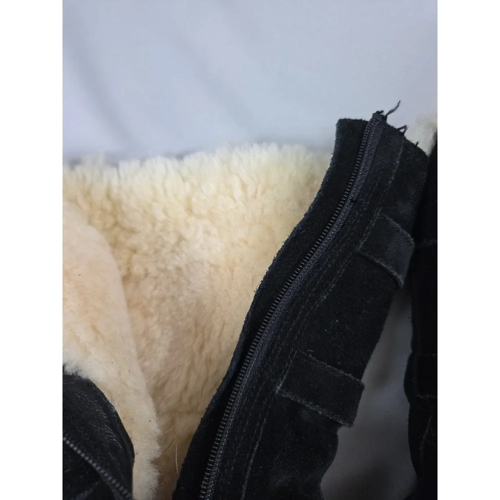 Girls Uggs Australia ~ Maddi Black  Buckle /Zip Boots ~ Big Kids Size 2 EU: 32